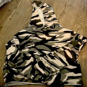 Cropped Girls/Kids (9 Years) Hoodie - Camo Print